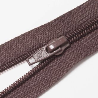 Teilbarer Nylon Reißverschluss, 6mm, schokobraun