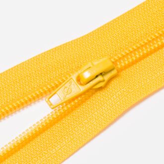 Teilbarer Nylon Reißverschluss, 6mm, dunkelgelb