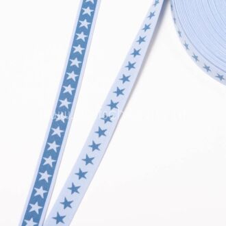 20mm Sternengummi hellblau/jeans