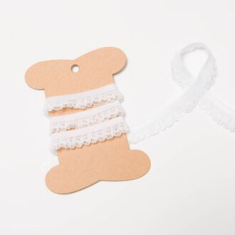 12mm Spitzenband elastisch weiß