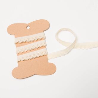 12mm Spitzenband elastisch creme