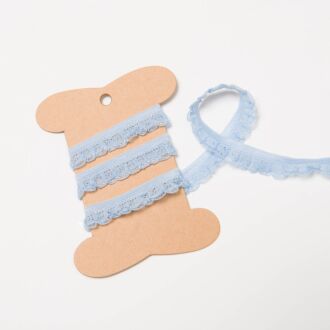 12mm Spitzenband elastisch hellblau