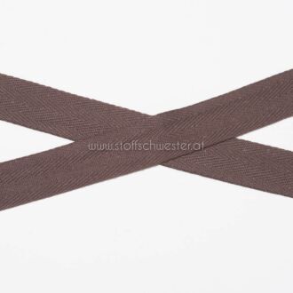 20mm Baumwollköperband braun