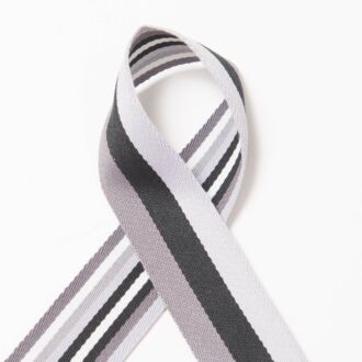 40mm Doubleface Gurtband grau/schwarz