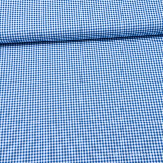 Kleine Karos (garngefärbt) Baumwolle royalblau