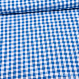 Große Karos (garngefärbt) royalblau