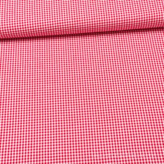 Kleine Karos (garngefärbt) Baumwolle rot