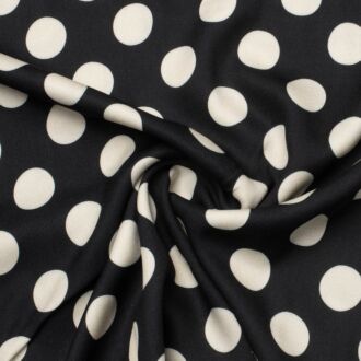 Viskose Polka Dots schwarz