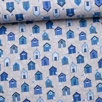 Strandhäuschen Jersey blau