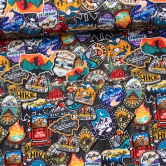 French Terry Camping Patches bunt