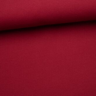 Bio Waffel-Strickjersey bordeaux