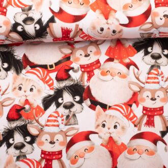 French Terry Joyful Friends of Christmas