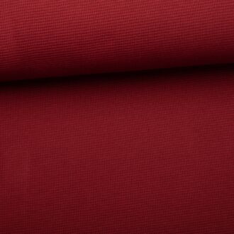 Waffel-Strickjersey bordeaux