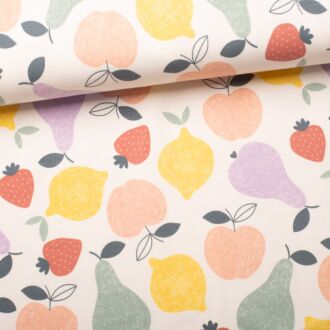 French Terry Fruits wollweiß