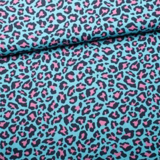 Baumwollwebware „Leo Pop“ aqua