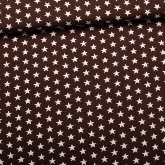 Kleine Sterne Jersey dunkelbraun