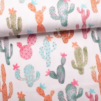 Baumwolljersey Cactus Cuties by Hip Som Hap - Kakteen bunt
