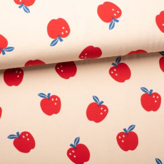 Baumwolljersey Red Apple ecru