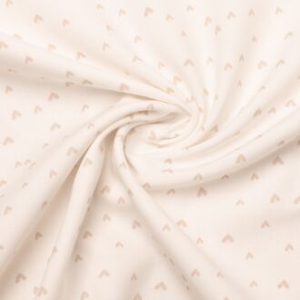 Baumwollwebware Mini Hearts ecru