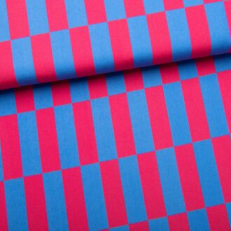 Canvas Karomuster blau/magenta