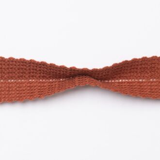 28mm Woll-Einfasstresse cognac