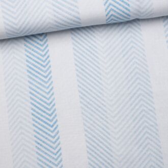 Double Gauze Musselin – Chevron-Muster blau