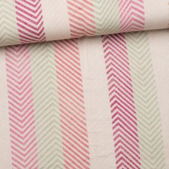 Double Gauze Musselin – Chevron-Muster pink/grün/beige