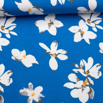 Viskosejersey Sommerlaune azurblau