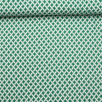 Viskose Rautenmuster grün/weiß