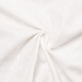 Baumwolle-Lochstrick Ranken weiß