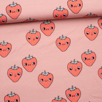 Bio French Terry Strawberry rosa