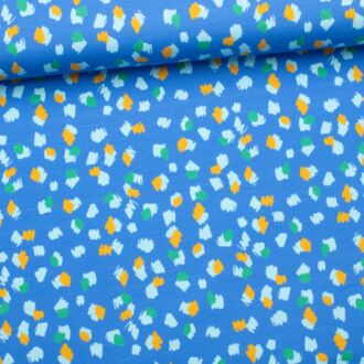 Bio French Terry Brushstrokes blau