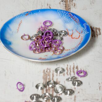 Jersey Druckknöpfe LILA