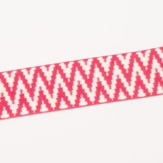 40mm Doubleface Webband ZigZag fuchsia