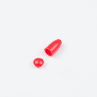 3mm Kordelende Kegel 2-teilig hellrot