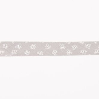 20mm Schrägband Schmetterling grau