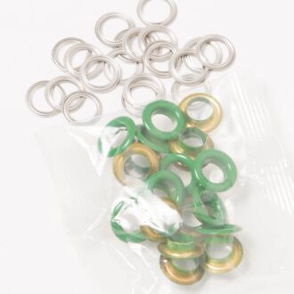 8mm Ösen waldgrün (20 Stück)