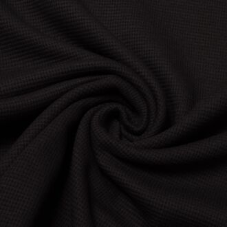 Waffel-Strickjersey schwarz