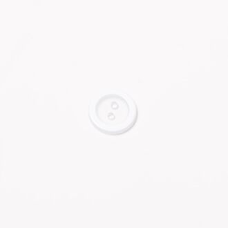 12mm Kunststoffknopf 2-Loch transparent/weiß