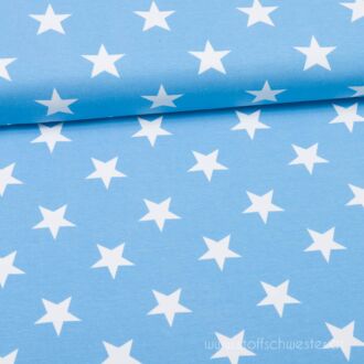 Große Sterne Jersey hellblau