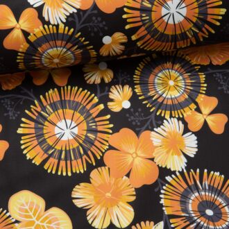 Fiete Herbstblumen Softshell gelb/schwarz