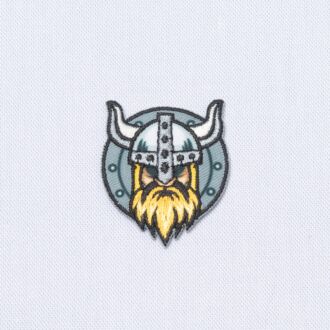 Aufbügler Wikinger mit Goldbart (ca. 4cm groß)