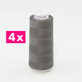 Amann-Mettler Trojalock Overlockgarn No. 120, 4x 2500m/gleiche Farbe - dunkelgrau