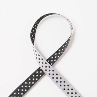 10mm Pünktchenband schwarz