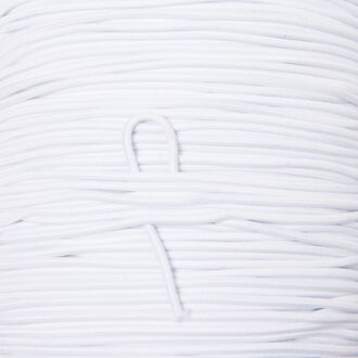 2mm Gummikordel weiß - OHNE Latex - hypoallergen