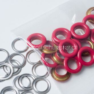 8mm Ösen rot (20 Stück)