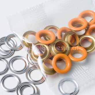 8mm Ösen orange (20 Stück)