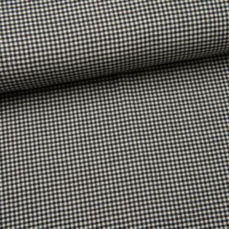 Woll-Twill Hahnentritt klein schwarz/weiß