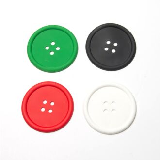 Silikon Knopf-Untersetzer (zufällige Farbe)