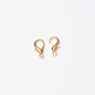 2,5mm Karabinerhaken gold (2 Stück)